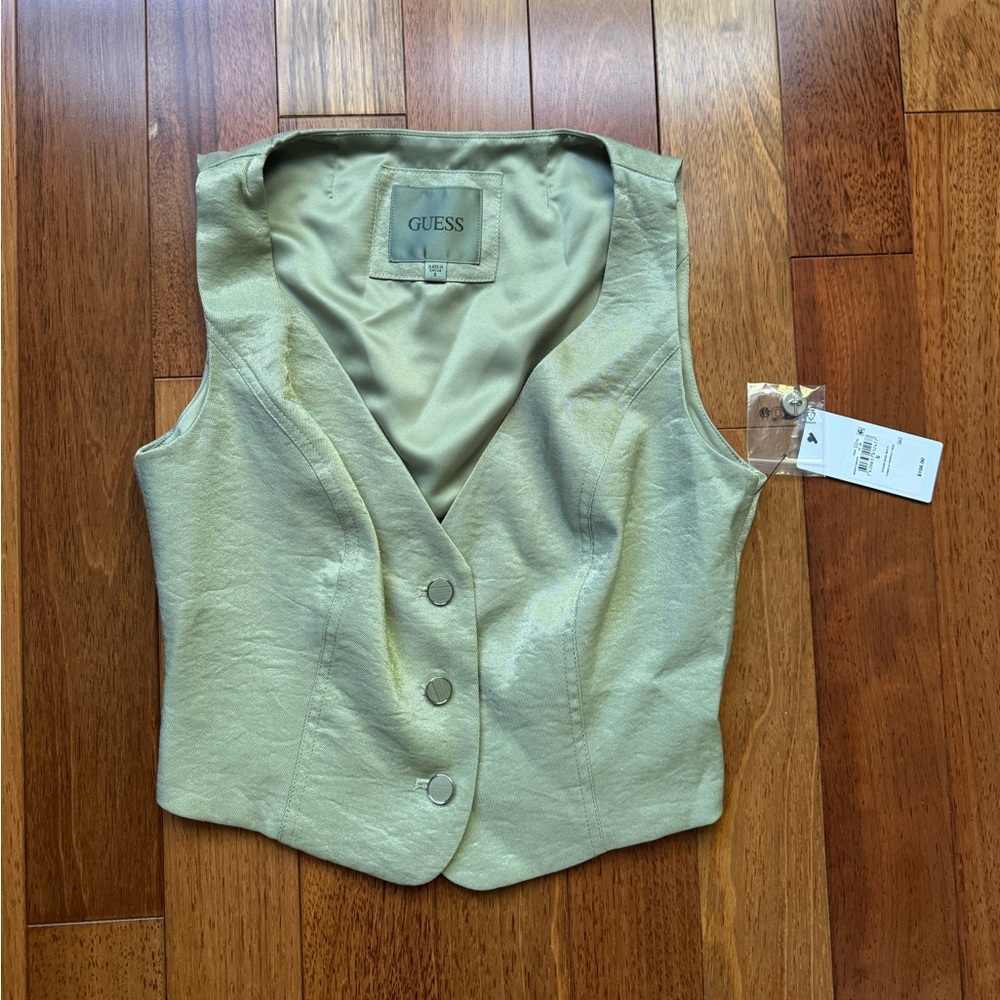 Guess Green Vest Top - XS NWT